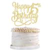 Gold Glitter Happy 15th Birthday Cake Topper,Cheers to 15 Years,happy 15th Birthday Cake Topper,15th Anniversary Cake Topper men and women 15 years old happy birthday Party Decoration view 2