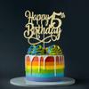 Gold Glitter Happy 15th Birthday Cake Topper,Cheers to 15 Years,happy 15th Birthday Cake Topper,15th Anniversary Cake Topper men and women 15 years old happy birthday Party Decoration view 4