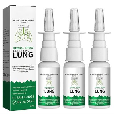 3Pcs OnNature Organic Herbal Lung Cleanse & Repair Nasal Spray PRO,20ml
