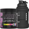 Applied Nutrition Bundle ABE Pre Workout 375g + JUG 2.5 LT Matt Black | All Black Everything Pre Workout Powder, Energy & Physical Performance with Creatine, Beta Alanine (Sour Gummy Bear) view 1