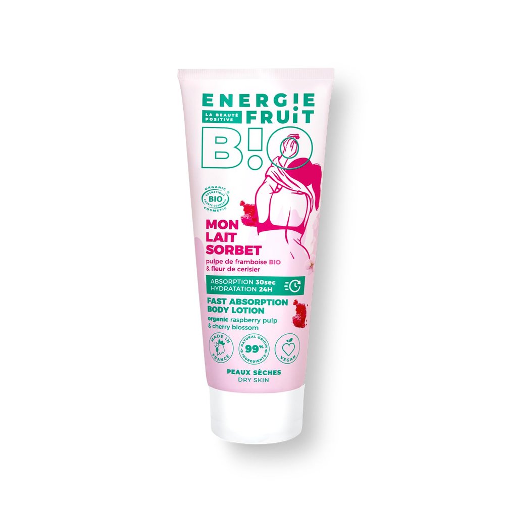 Organic Cherry Blossom & Raspberry Pulp Sorbet by Energie Fruit