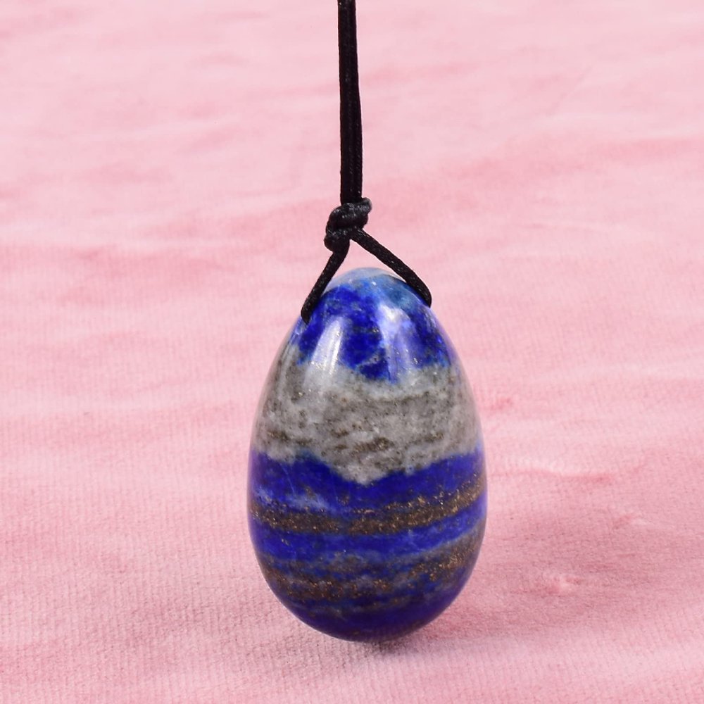 Yoni Egg Jade Eggs for Kegel Exercise Drill 40x25MM Yoni Egg Natural St Kegel Massage Ball Crystal Rose Quartz Jade Tool,Lapis Lazuli