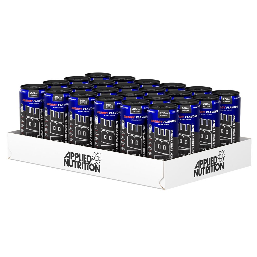 Applied Nutrition ABE Pre Workout Cans - All Black Everything Energy + Performance Drink, ABE Carbonated Beverage Sugar Free with Caffeine (Pack of 24 Cans x 330ml) (Energy Flavour)