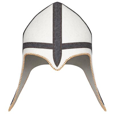 ASKOLD Wool Sauna Cap - Finnish Viking Design, Banya Hat , 7.375, for Men, White