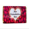Personalised chocolate bar- love heart. Ideal for Valentine's Day, anniversary, birthday etc view 1