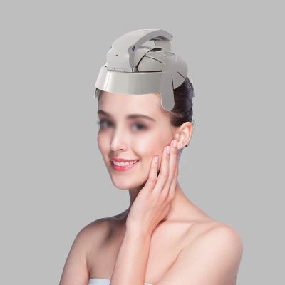 Electric Head Massager, Brain Relax Acupuncture Points Stress Relief Head Massager Scalp Massage Helmet Vibrating Massager to Promote Blood Circulation