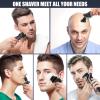 Electric Shaver Razor for Men BestMal 5 in 1 Dry Wet Mens Rotary Shavers Rechargeable Waterproof with Nose Trimmer Sideburns Hair Trimmer Face Cleaning Brush Shaving Gifts for Husband Dad Boyfriend view 4