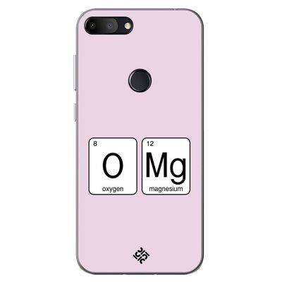 Movilshop Case for [ Alcatel 1S 2019 ] Cool Phrases [ Oxygen + Magnesium  GMO] Transparent Flexible Silicone Case Cover Gel for Smartphone.