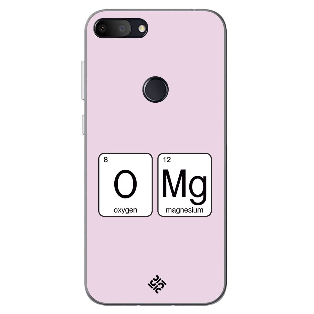 Movilshop Case for [ Alcatel 1S 2019 ] Cool Phrases [ Oxygen + Magnesium  GMO] Transparent Flexible Silicone Case Cover Gel for Smartphone.
