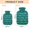 Crocodile Dark Green Hot Water Bottle with Cover 1L Hot Water Bag Hot/Cold Compress Neck and Shoulder Pain Relief view 2