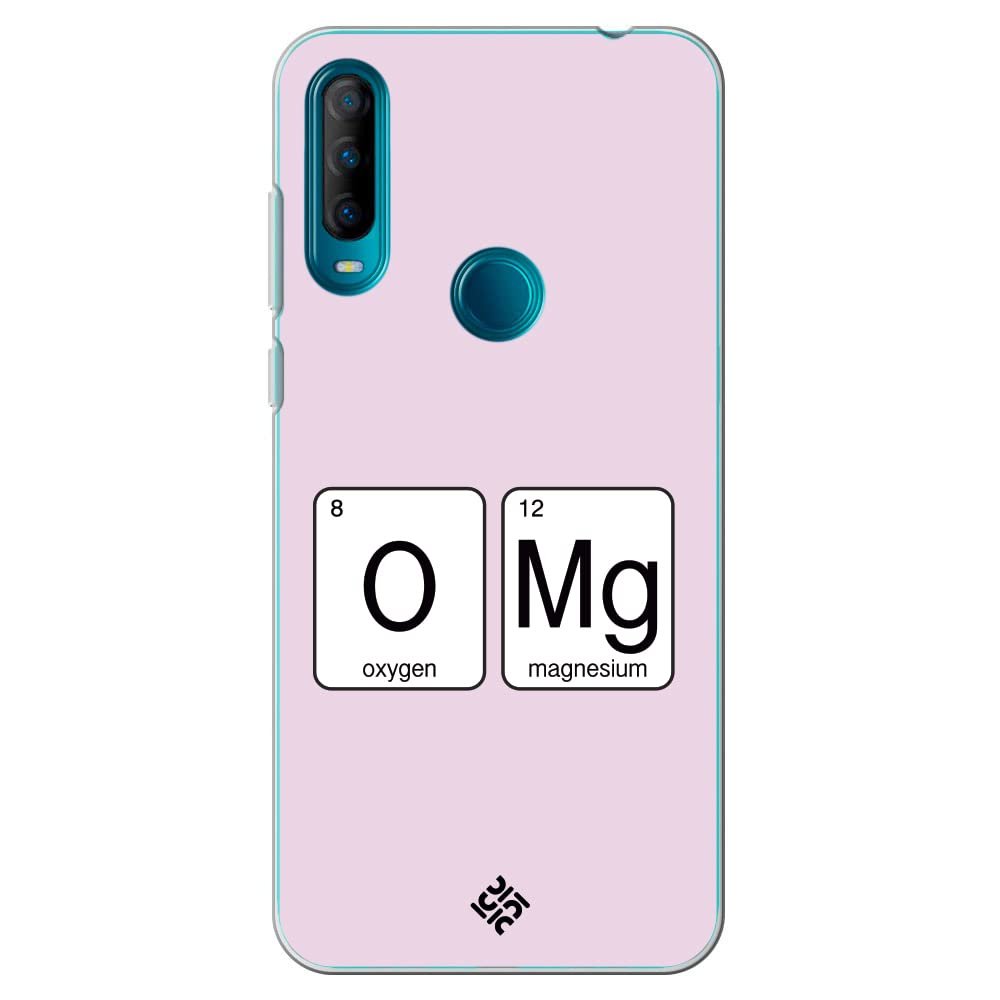 Movilshop Case for [ Alcatel 1S 2020 ] Cool Phrases Drawing [ Oxygen + Magnesium  GMO] Transparent Flexible Silicone Case Cover Gel for Smartphone.