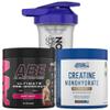 Applied Nutrition Bundle ABE Pre Workout 375g + Creatine 250g + 700ml Protein Shaker | All Black Everything Pre Workout Powder, Energy & Performance with Creatine, Beta Alanine (Baddy Berry) view 1