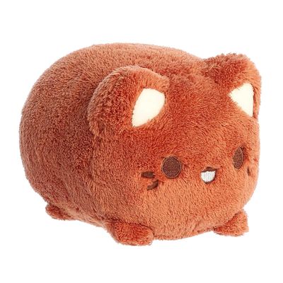 Aurora Enchanting Tasty Peach Coconut Meowchi Stuffed Animal - Bright & Colorful Design - Showpiece Plush - Brown 7 Inches