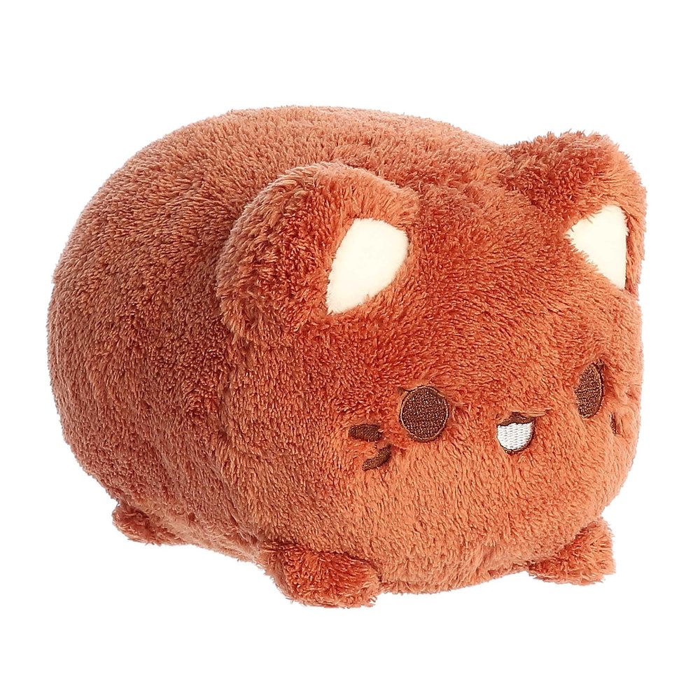 Aurora Enchanting Tasty Peach Coconut Meowchi Stuffed Animal - Bright & Colorful Design - Showpiece Plush - Brown 7 Inches