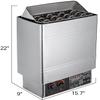 Sauna Stove Dry Sauna Control System 2-15M Double Stainless Steel Dry Steam Bath Sauna with Internal Controller for Home Hotel Sauna Room Spa Shower Bath Sauna 30-110Temperature Adjustable,4.5KW view 3