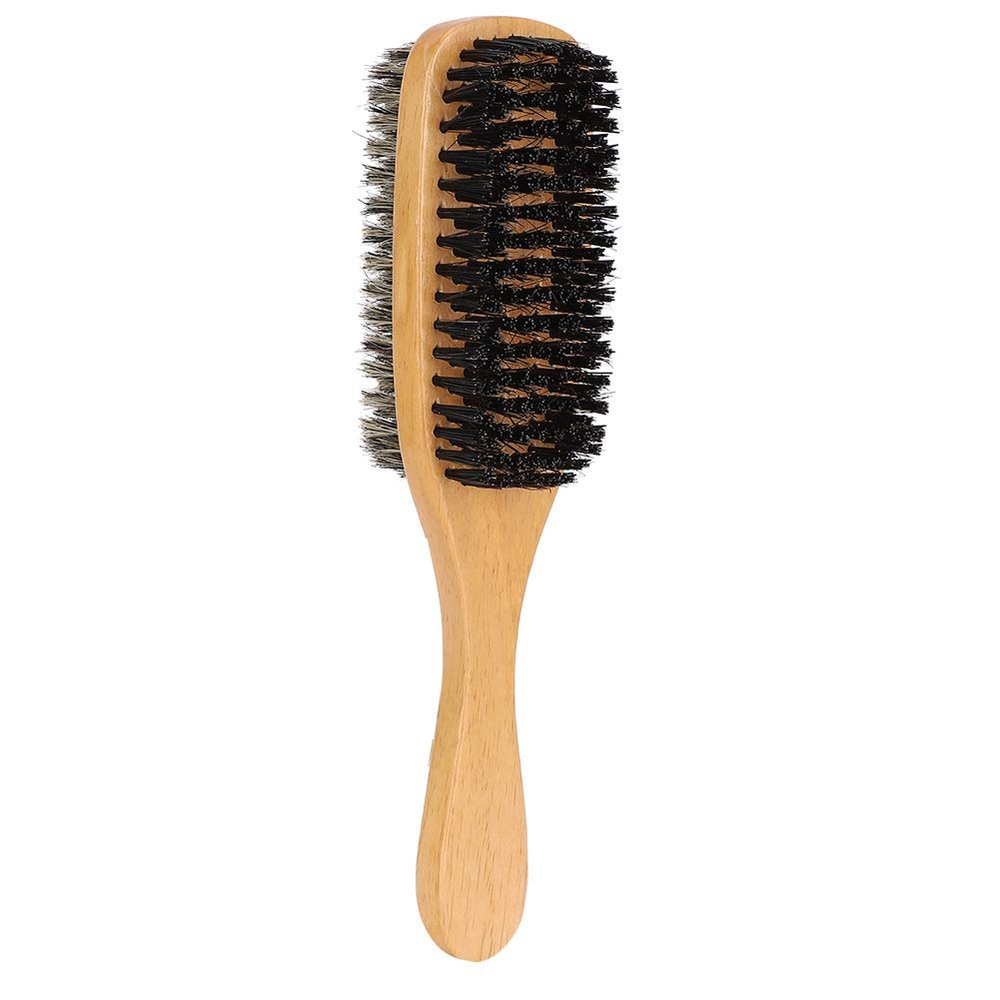 Beard Brush, Bristle Brush, Double-Sided Super Soft Horse Bristle Professional Beard Brush, Men's Daily Beard Care Hair Trim Styling Brush Gift(25cm)