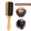 Beard Brush, Bristle Brush, Double-Sided Super Soft Horse Bristle Professional Beard Brush, Men's Daily Beard Care Hair Trim Styling Brush Gift(25cm) view 4