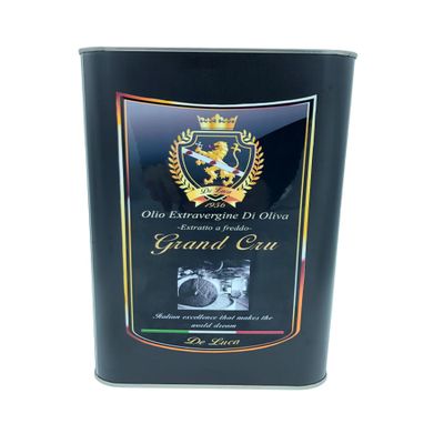 Extra Virgin Olive Oil, Grand Cru, Evo, 100% Italian, Carolea Monoculture, Cold Extract, Made In Calabria, De Luca The Italian Excellence That Makes The World Dream (3 litres)