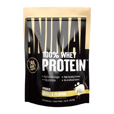 Animal 100% Whey Protein Powder Whey Blend for Pre- or Post-Workout, Recovery or an Anytime Protein Boost Low Sugar Vanilla, 1 kg
