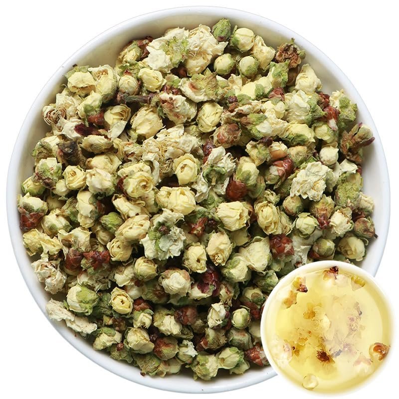100% Dried White Plum Blossom 35G/1.23oz Fresh, Non GMO Loose Leaf, Natural Dried Flowers Herbs for Soap Making, for Tea, Syrup, Drinks, Baking, DIY Beauty, Sachets & Fresh Fragrance