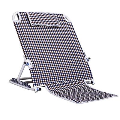 Bed Backrest Adjustable Sit-up Back Rest Back Support Rest with Headrest 6 Positions Adjustable Orthopedic Neck, Head Lumbar Support, 3 Colors (Color : Blue) (Multicolored)