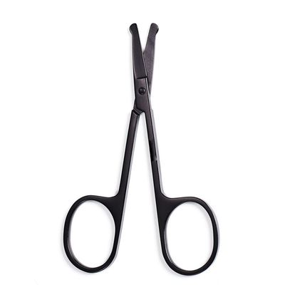 Small Grooming Scissors, Stainless Steel Safety Blades with Rounded Tip for Nose Eyebrows Facial Hair Eyelashes Moustache Beard Trimming