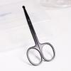 Small Grooming Scissors, Stainless Steel Safety Blades with Rounded Tip for Nose Eyebrows Facial Hair Eyelashes Moustache Beard Trimming view 3