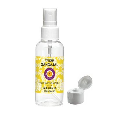 Deve Herbes Gangajal Holy Ganga Water from Har Ki Pauri Haridwar in PET Bottle with Spray and Fliptop 200ml