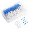 WQSS AOEIU Dual-Use Interdental Brushes, 160 Pieces Wisdom Interdental Brushes with Storage Case, Dental Tooth Flossing for Braces Oral Cleaning, Dental Floss Stick, Toothpick Cleaning Tool (Bule) view 1