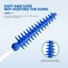 WQSS AOEIU Dual-Use Interdental Brushes, 160 Pieces Wisdom Interdental Brushes with Storage Case, Dental Tooth Flossing for Braces Oral Cleaning, Dental Floss Stick, Toothpick Cleaning Tool (Bule) view 3