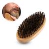 Beard Brush, Pocket Mustard and Beard Brush, Men's Natural Imitation Boar Mane, Wooden Handle Pocket Beard Brush, Beard Combing Tool view 2