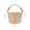 Alipis Wooden Sauna Bucket and Spoon Set with Plastic Liner for Home Sauna and Steam Room, White Pine Barrel with Handheld Ladle for Bath and Spa Accessories view 2