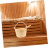 Cabilock Classic Wooden Sauna Bucket Set Plastic Liner for Spa and Home Use Practical Sauna Barrel and Wooden Spoon Accessories view 3