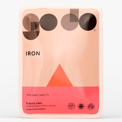 Fitness Health Iron Tablets High Strength 14mg - Vegan Essential Supplements - Gentle Iron for Women & Men - Gluten Free & Non-GMO - Compostable Packaging (120 Tablets)