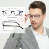 AIKLLY Reading Glasses for Men - 3 Pack Blue Llight Blocking Men's Metal Readers (3 Pairs Mix Color, 1.25, multiplier_x) view 2