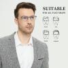 AIKLLY Reading Glasses for Men - 3 Pack Blue Llight Blocking Men's Metal Readers (3 Pairs Mix Color, 1.25, multiplier_x) view 4