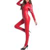 KBOPLEMQ Wetlook Women's Sexy Patent Leather One-Piece Latex Clothing Party Outfit Trouser Suit Cosplay Costume PU Halloween Dresses Lingerie Set Motor Covers Suit view 4