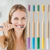 50 PCS Bamboo Toothbrushes with Soft Bristles, BPA Free Toothbrushes, Eco Friendly Natural Bamboo Toothbrush Set, Biodegradable & Compostable Charcoal Toothbrushes view 2