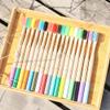 50 PCS Bamboo Toothbrushes with Soft Bristles, BPA Free Toothbrushes, Eco Friendly Natural Bamboo Toothbrush Set, Biodegradable & Compostable Charcoal Toothbrushes view 4