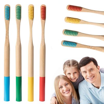 50 PCS Bamboo Toothbrushes with Soft Bristles, BPA Free Toothbrushes, Eco Friendly Natural Bamboo Toothbrush Set, Biodegradable & Compostable Charcoal Toothbrushes