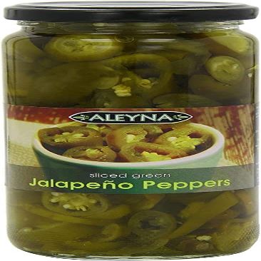 Aleyna Sliced Green Jalapeno Peppers 480g(Pack of 6)