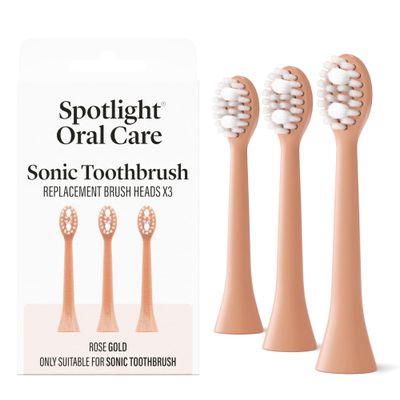 Spotlight Oral Care Sonic Toothbrush Replacement Heads - 3 Pack | Made by Dentists | Micro-Action Bristles Target Plaque, Staining & Bad Breath | 9-Month Supply | Fits Spotlight Sonic Toothbrush Only