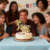 Auteby Glitter King Birthday Cake Topper,Boy Prince 1st 2nd 3rd 10th 13th 18th 21st 30th 40th 50th Birthday Cake Topper/Gender Reveal Party Decorations (Black gold) view 3