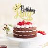 Auteby Glitter King Birthday Cake Topper,Boy Prince 1st 2nd 3rd 10th 13th 18th 21st 30th 40th 50th Birthday Cake Topper/Gender Reveal Party Decorations (Black gold) view 4