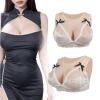 Minaky Silicone Breast Forms Fake Breast Realistic Boobs Round Collar Mastectomy Prosthesis for Crossdresser Transgender Costume C~G Cup view 1