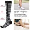 Medical Zipper Compression Socks Women Men High Elasticity Nylon Closed Toe Pressure Stocking for Edema Varicose Veins(2 Pair) (L/XL, Closed Toe Black and White) view 3