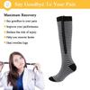 Medical Zipper Compression Socks Women Men High Elasticity Nylon Closed Toe Pressure Stocking for Edema Varicose Veins(2 Pair) (L/XL, Closed Toe Black and White) view 4
