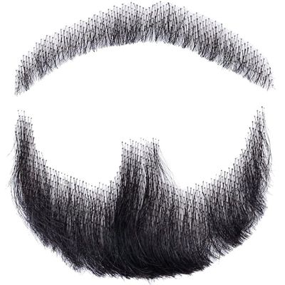 vepoty Mens Simulation Fake Beard Lifelike Human Hair Fake Face Beard and Mustache for Makeup Cosplay Props