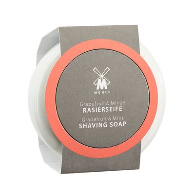 MHLE SHAVE CARE Porcelain Dish incl. Shaving Soap 65g (Grapefruit & Mint)