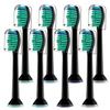 Derffin Replacement Brush Heads, Compatible with Philips Sonicare Electric Toothbrushes, Classic Toothbrush Heads HX6014, Fit The Models of HX3/HX6/HX9/HX8/HX7 Series (8 Pack in Black) view 1